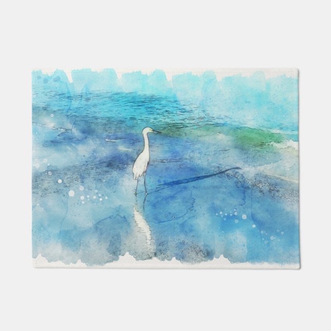 Tapete Praia tropical em Azul Aqua Turquoise (Frente)