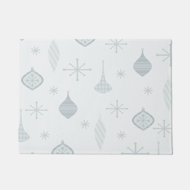 Tapete Prata de Enfeites de natal Retroativos (Frente)