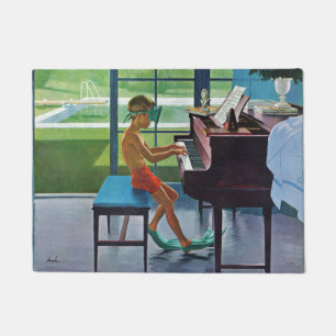 Tapete Prática do piano da piscina