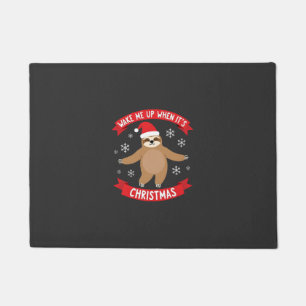 Tapete Preguiça engraçada acorde-me quando for Natal Xmas