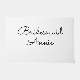 Tapete presente de madrinha de casamento com texto simple