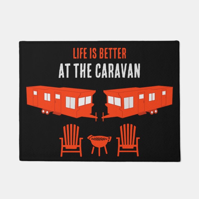 Tapete Presente inicial estático de caravana (Frente)