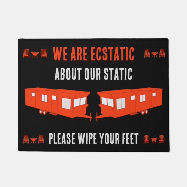 Tapete Presente inicial estático de caravana (Frente)