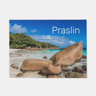 Tapete Presente na praia da Anse Lazio, ilha das Seichele