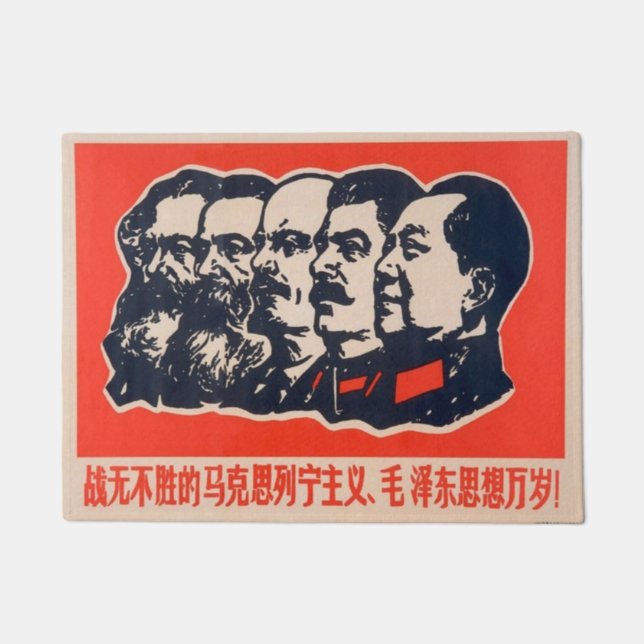 Tapete Presidente Comunista de Propaganda Mao Stalin (Frente)