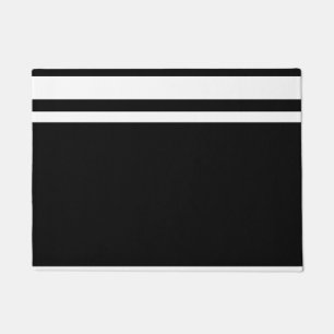 Tapete Preto: Linhas Modernas em Branco