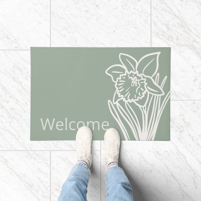 Tapete Primavera Amarelo Daffodil no Jardim bem-vindo (Interior)