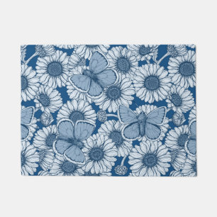 Tapete Primavera azul, flores silvestres, margaridas