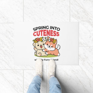 Tapete Primavera dentro da cutena - Ilustração Adorável d