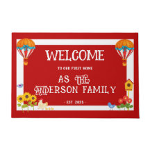 Primeira Casa Boas Vindas Balões Vermelhos Brancos