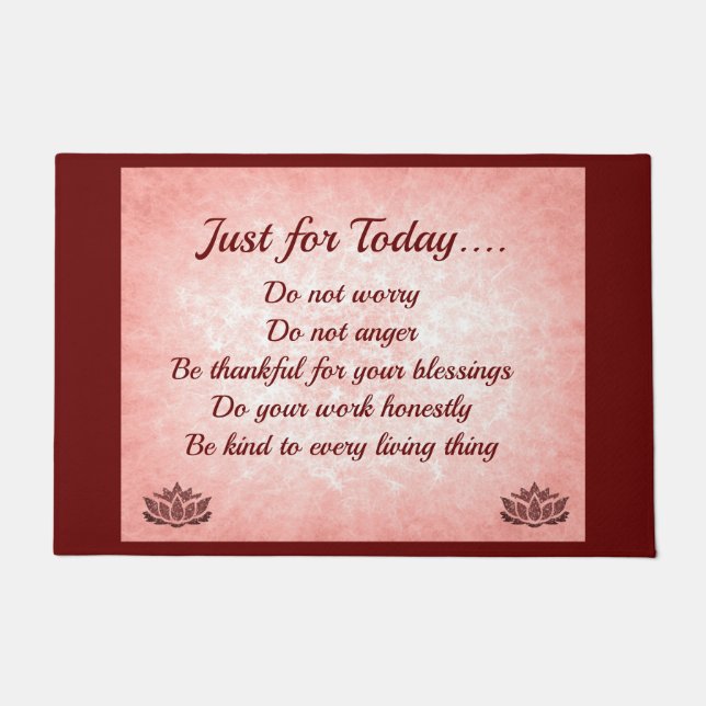 Tapete Princípios Reiki Vermelho e Rosa (Frente)