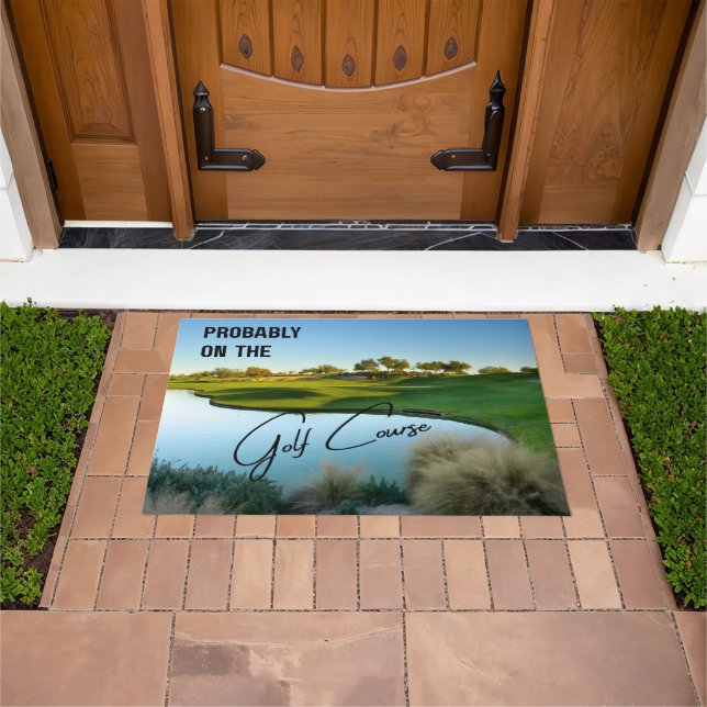 Tapete Probably on the Golf Course Golf Lovers Doormat (Ar livre)