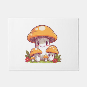 Tapete Procurando cogumelos, estilo kawaii feliz