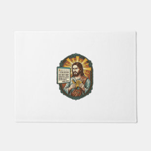 Tapete Produto de revisão de Jesus Influenciador Ruim Fal