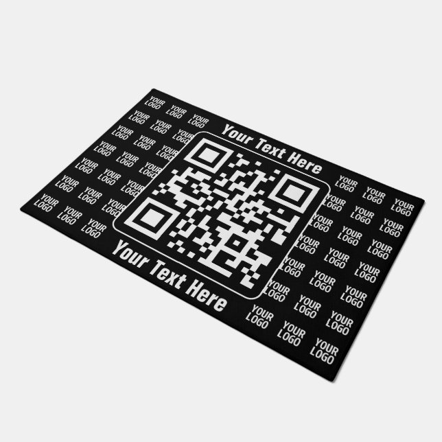 Tapete Promotional QR code (editable) plus Logo Pattern (Inclinado)