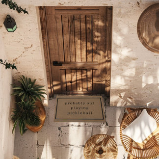 Tapete Provavelmente Jogando Pickleball Engraçado Castanh