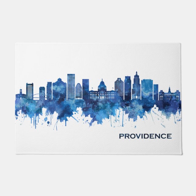 Tapete Providence Rhode Island Skyline Blue (Frente)
