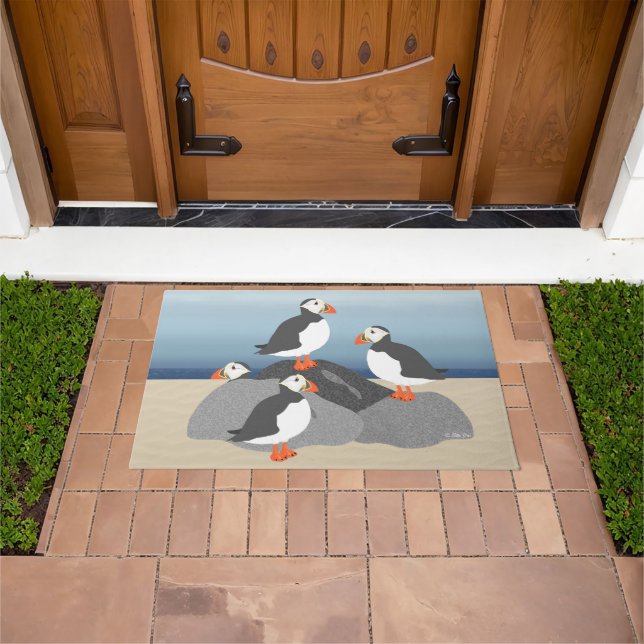 Tapete Puffins Doormat (Ar livre)