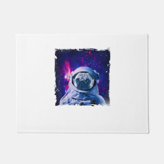 Tapete Pug Space Dog Astronaut Galaxy Cães Cães Engraçado