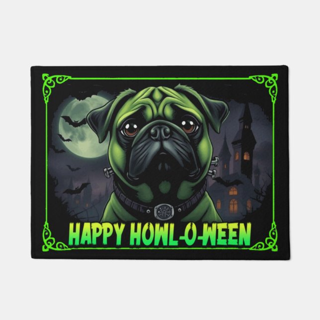 Tapete Pugstein Feliz Uivando-o-ween (Frente)