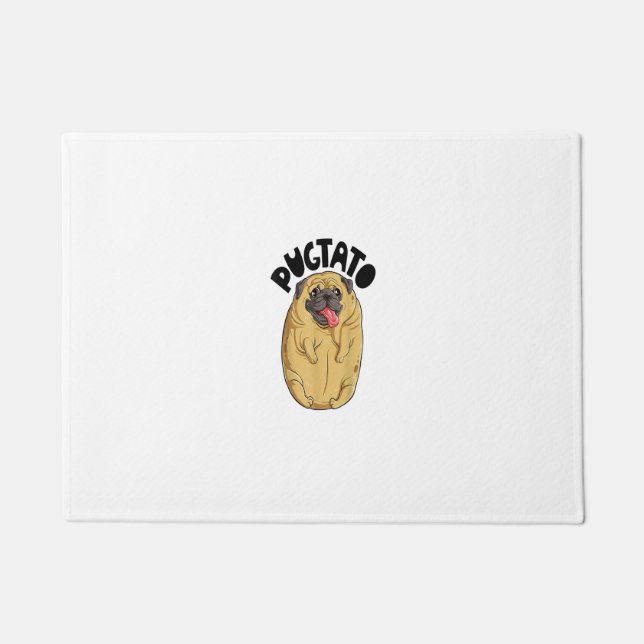 Tapete Pugtato Pug Potato Camisa Cão Cachorro Soa Engraça (Frente)