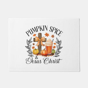Tapete Pumpkin Spice E Jesus Cristo Cruzando Pumpkin Chri