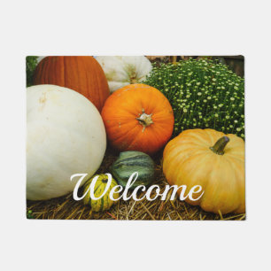 Tapete Pumpkins E Gourd Bem-Vindo Porta