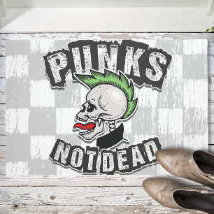Tapete Punks Not Morto Skull Mohawk Punk Rock Rocker