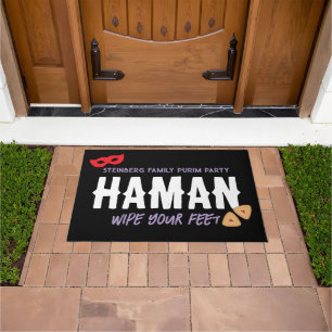 Tapete Purim Personalizado Shtick Funny Haman Wipe Feet