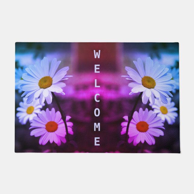 Tapete Púrpura E Azul Coloridos E Modernos (Frente)