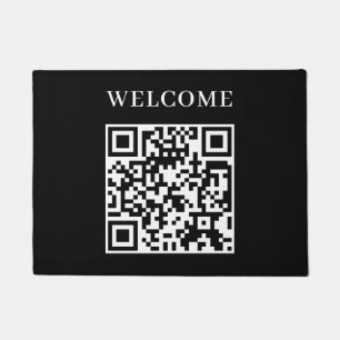 Tapete QR Preto Personalizado   Exibição de Boas-Vindas M