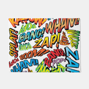 Tapete Quadrinho Divertido Arte Pop Super-Herói Retro
