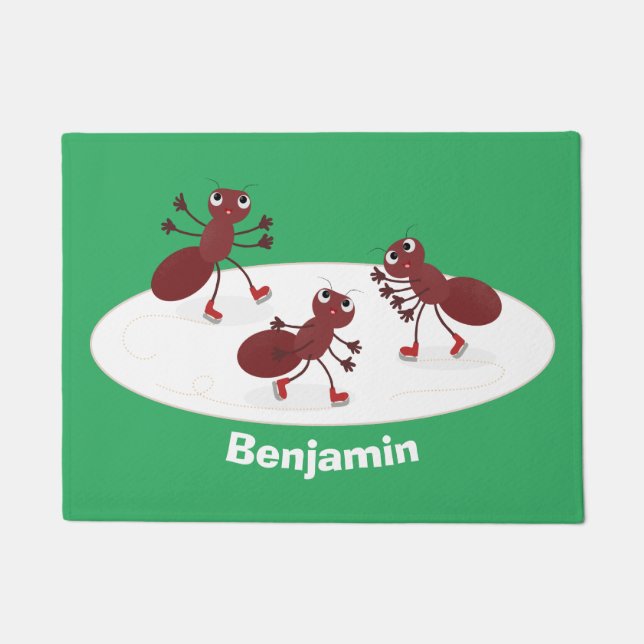 Tapete Quadrinhos de gelo de formigas vermelhas felizes (Frente)