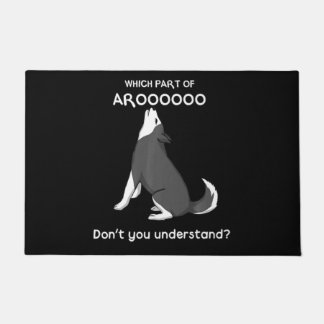 Tapete Qual parte de Arooo você não entende Rouco Cão