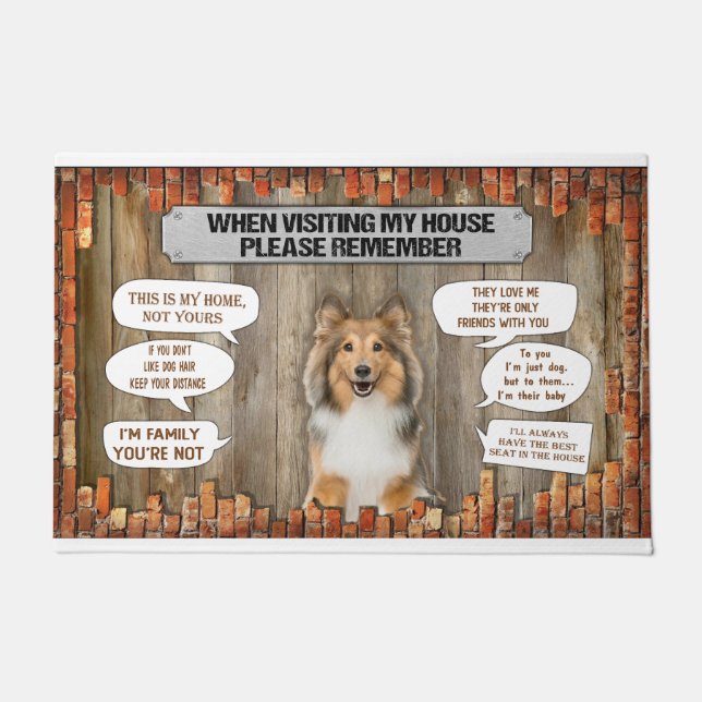 Tapete Quando Visitar A Minha Casa, Por Favor Lembre-Se D (Frente)