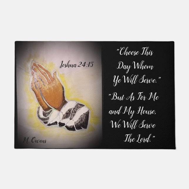 Tapete "Quanto a mim e à minha casa" (Frente)