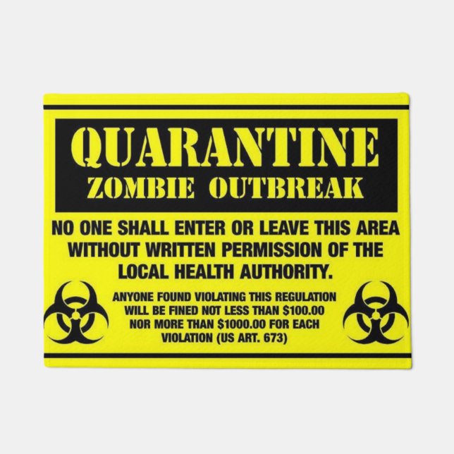 Tapete Quarantine Zombie Zone (Frente)