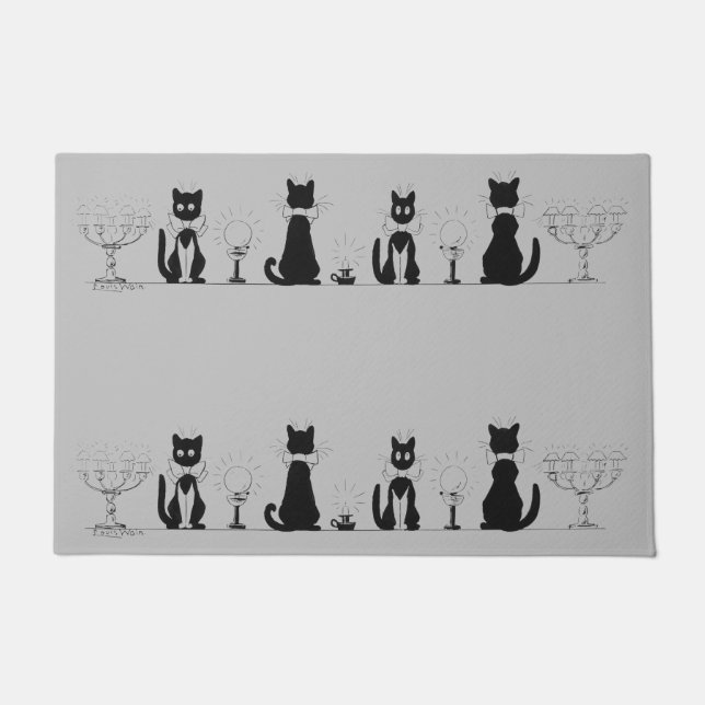 Tapete Quatro Gatos Pretos, Louis Wain (Frente)