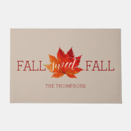 Tapete Queda Doce Queda Vermelho Cartaz de outono Folha