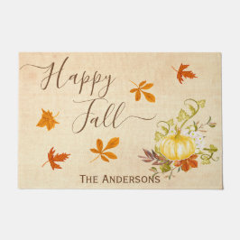 Tapete Queda Feliz | Folhas de outono e Abóbora