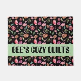 Tapete Quilt Patchwork Black Store Name doormat
