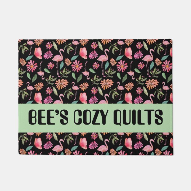 Tapete Quilt Patchwork Black Store Name doormat (Frente)