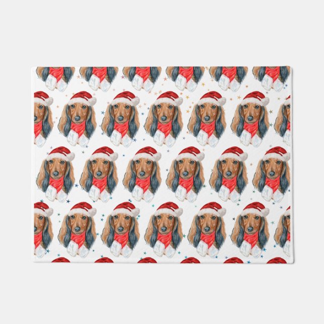 Tapete Raça de cachorro Dachshund Natal (Frente)