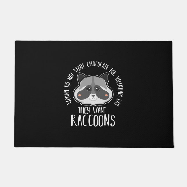 Tapete Raccoon Lover Raccoon Para Dia de os namorados (Frente)