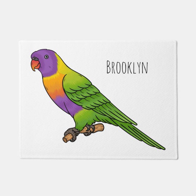 Tapete Rainbow lorikeet bird cartoon illustration  (Frente)