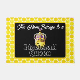 Tapete Rainha do Pickleball - Pickleball Amarelo Usando C