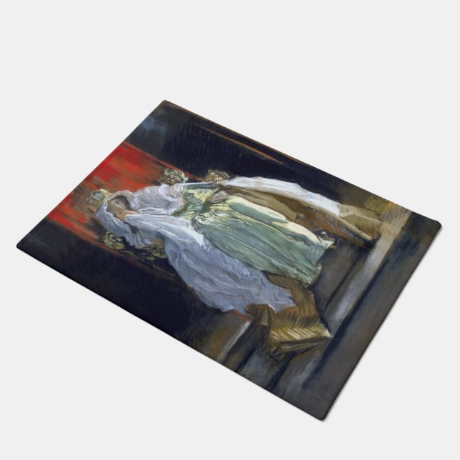 Tapete Rainha Gertrude (por Edwin Austin Abbey) (Inclinado)