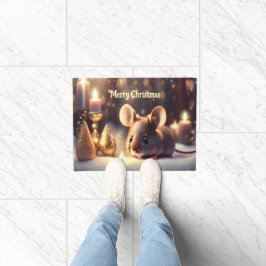 Tapete Rato bonito celebra o Natal -