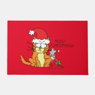 Tapete Rato de Cartoon de Natal Engraçado