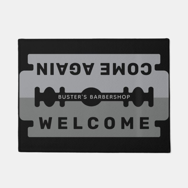 Tapete Razor Blade Welcome Mat Personalize (Frente)